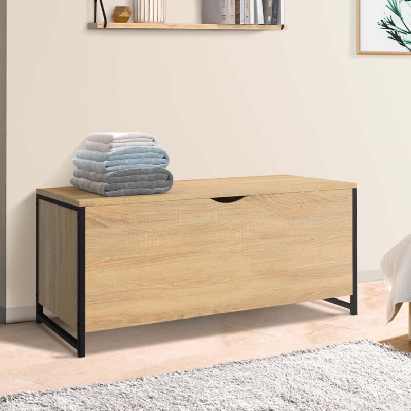 foto del prodotto detroit ba l 100 cm madera y negro dise o industrial