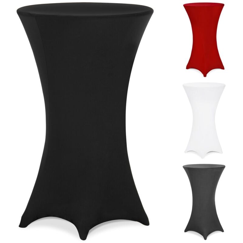 foto del prodotto deuba copritavolo per tavolino alto da buffet bistrot copertura per tavolini stretch elastica 60 65 70 75 80 85 cm 60 cm schwarz de 