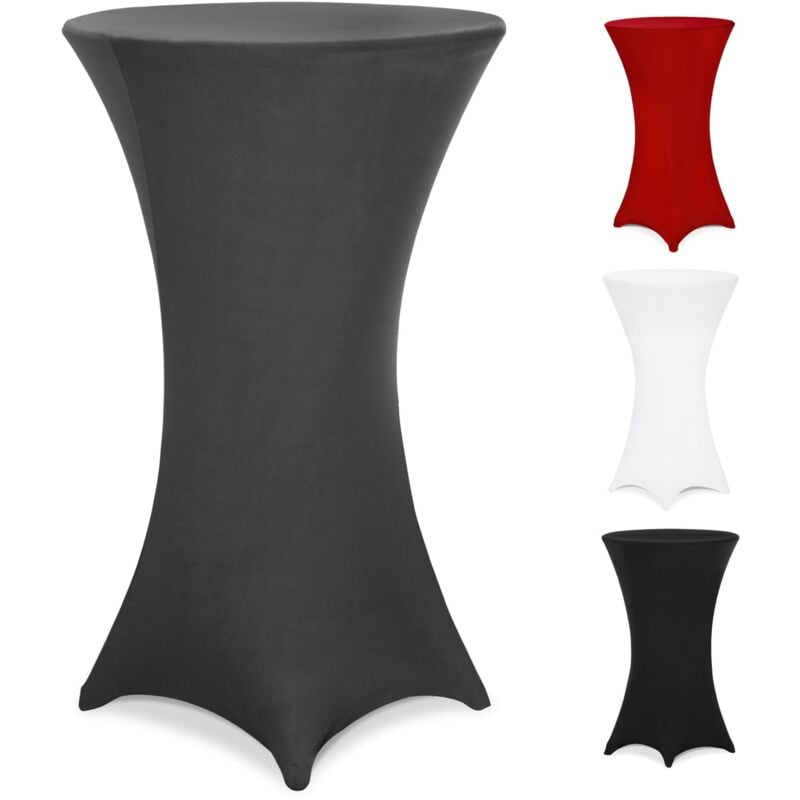 foto del prodotto deuba copritavolo per tavolino alto da buffet bistrot copertura per tavolini stretch elastica 60 65 70 75 80 85 cm 70 cm anthrazit de 