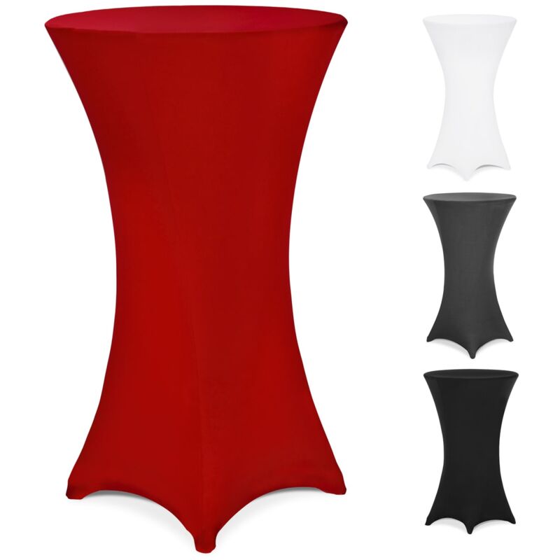 foto del prodotto deuba copritavolo per tavolino alto da buffet bistrot copertura per tavolini stretch elastica 60 65 70 75 80 85 cm 70 cm bordeaux rot de 