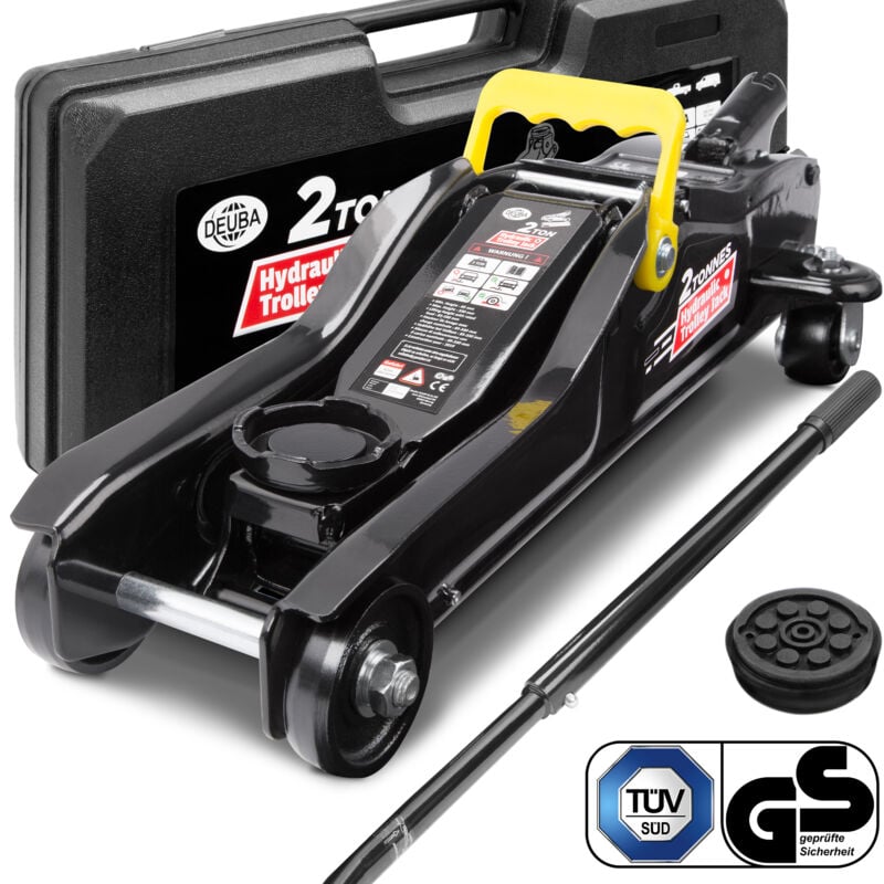 foto del prodotto deuba cric idraulico per auto 2t altezza di sollevamento in piano 85 330mm incl. valigetta incl. cuscinetto in gomma cric per macchina