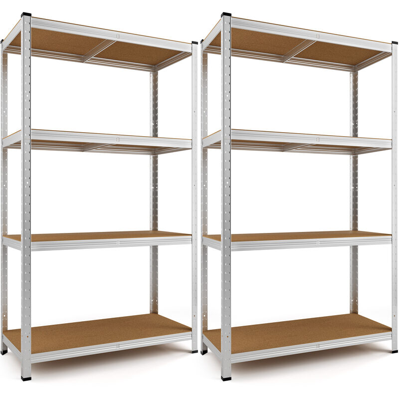 foto del prodotto deuba d scaffale in metallo 2 pezzi 160x90x40cm 700kg scaffalatura officina magazzino 5 ripiani mdf
