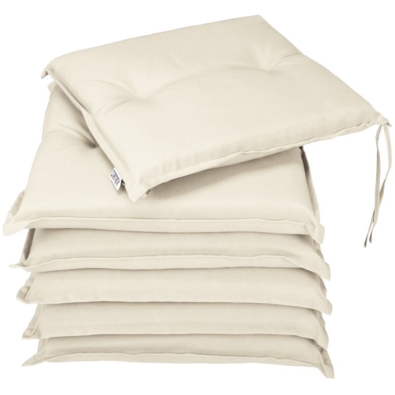 foto del prodotto deuba detex cuscini boston coprisedie imbottito set 6 pezzi idrorepellente cucina giardino beige