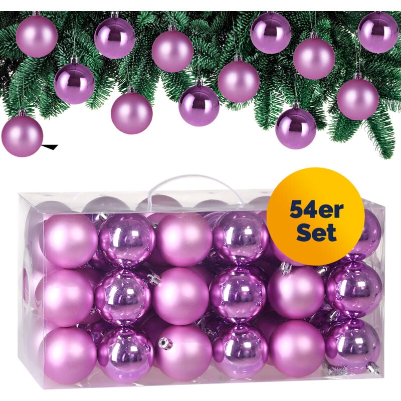 foto del prodotto deuba set di palline di natale composto da varie fantasie varie quantit varie taglie rosa