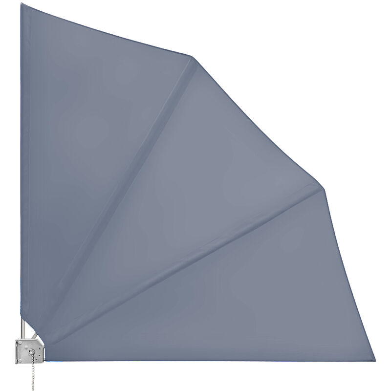 foto del prodotto deuba tenda da balcone a ventaglio supporto per parete 140x140cm protezione dal sole privacy colore a scelta antracite