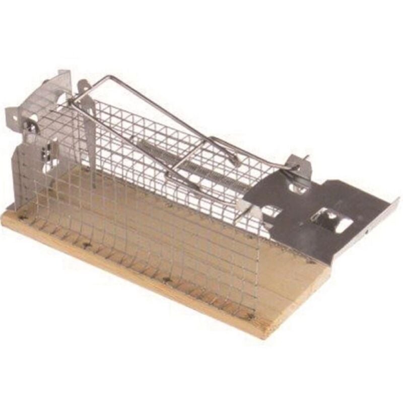 foto del prodotto deufa trappola per topi a galleria con base in legno, 150x70x160 mm