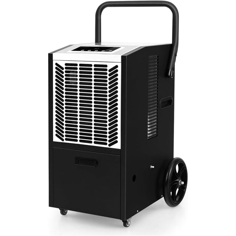 foto del prodotto deumidificatore commerciale da 140 pinte con pompa e tubo di drenaggio, deumidificatore portatile industriale ad uso pesante per spazi ampi, cantine,