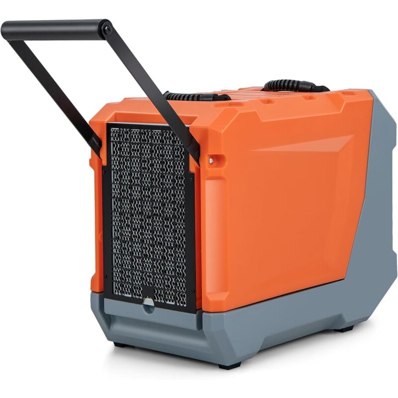 foto del prodotto deumidificatore elettrico commerciale 85 l t, ventilazione e sbrinamento, timer 24 ore, con tubo di scarico, ruote e maniglia, per stanze e