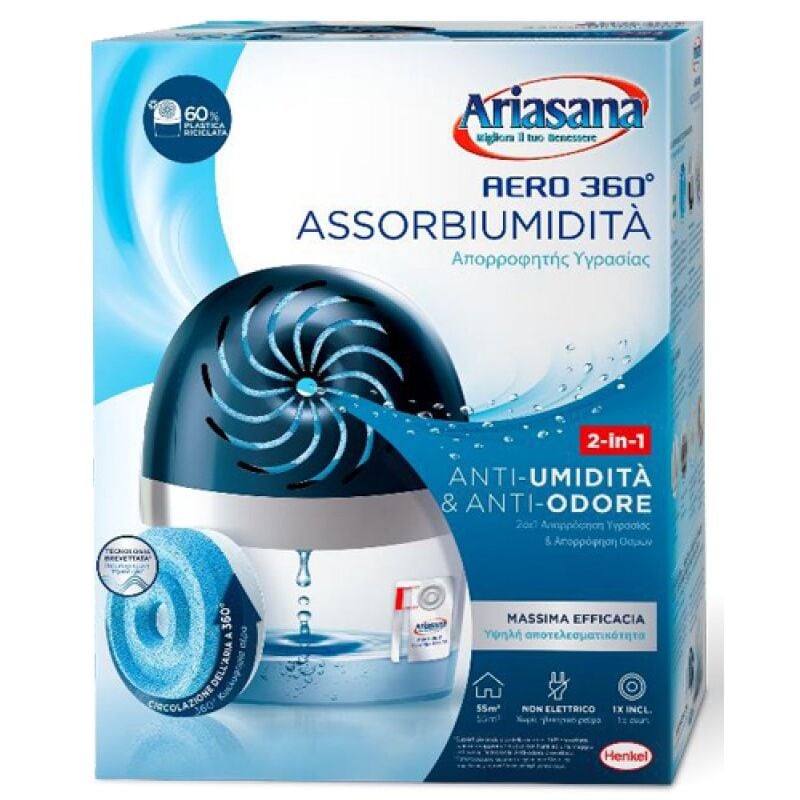 foto del prodotto deumidificatore henkel ariasana aero 360 kit con una ricarica da 450 gr