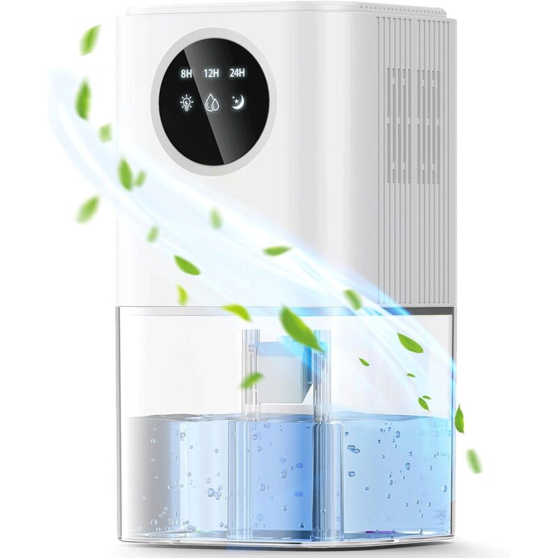 foto del prodotto deumidificatore silenzioso ad alta efficienza, deumidificatore d aria da 1700 ml, sbrinamento automatico, luci d atmosfera a 7 colori,
