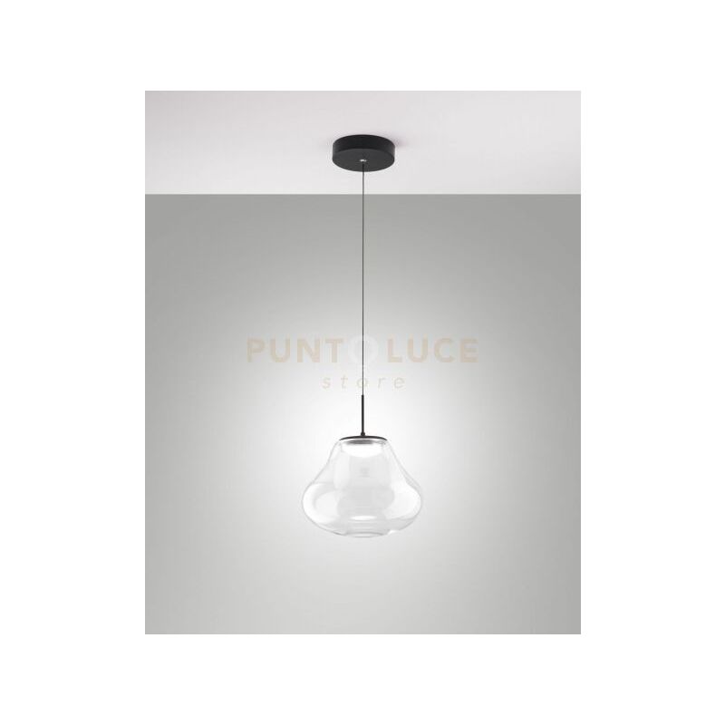 foto del prodotto deva sospensione 1 luce trasparente a led cct 2700k 3000k 4000k 14w 1510 lm dimmerabile