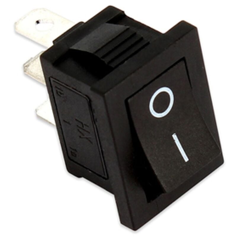 foto del prodotto deviatore tasto piccolo nero 13x20mm 3 contatti universale vari uso