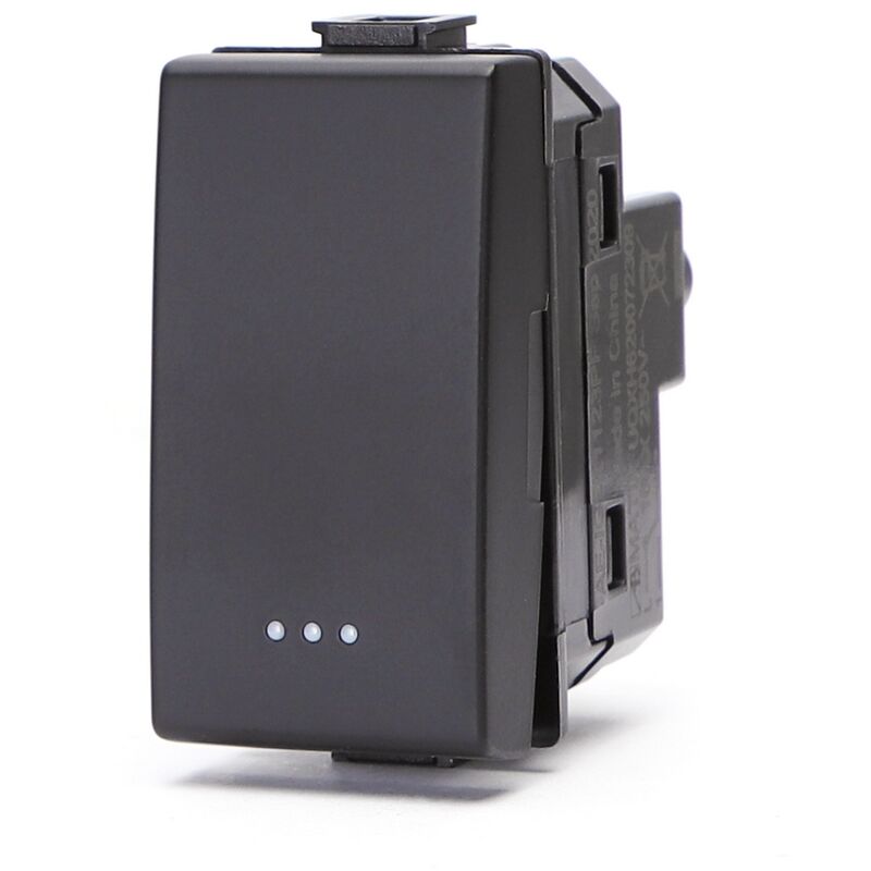 foto del prodotto deviatore unipolare 16ax nero compatibile anche con bticino matix