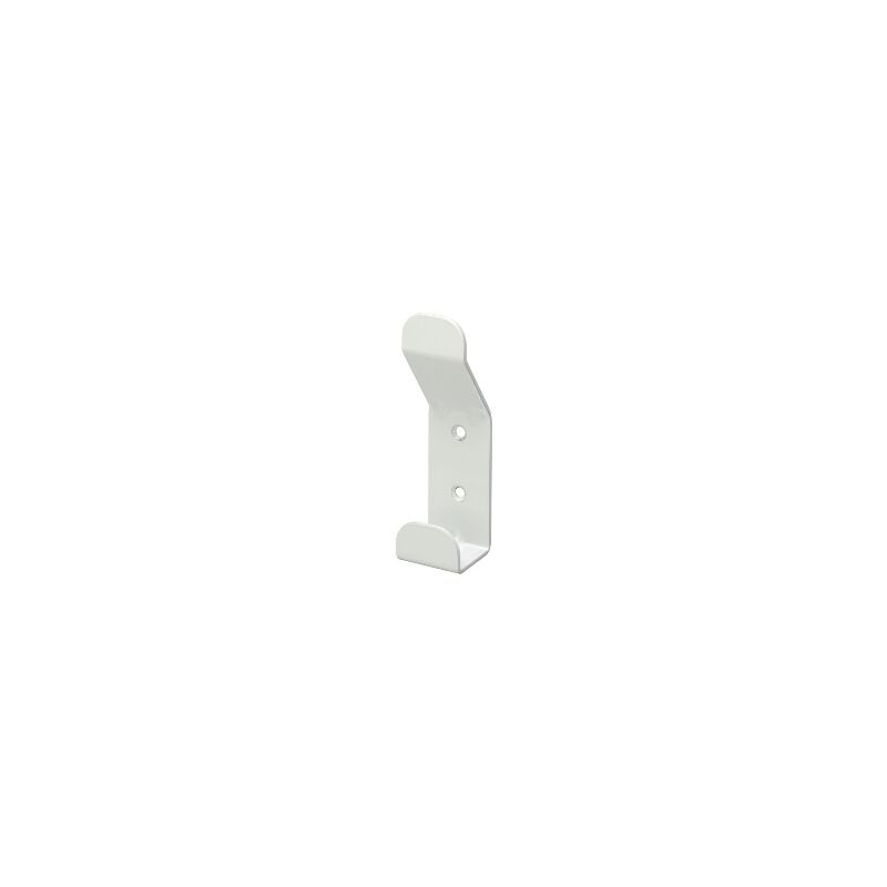 foto del prodotto devismes gancio doppio in acciaio laccato bianco ral9016 f10555bla