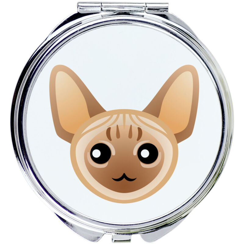 foto del prodotto devon rex uno specchio tascabile per borsetta di art dog