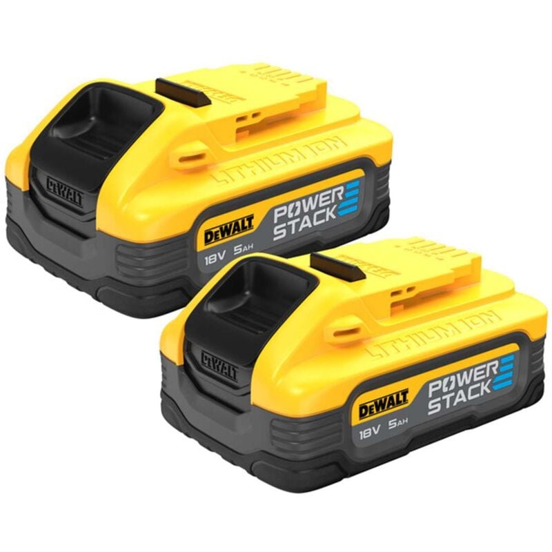 foto del prodotto dewalt accessori batteria 18v powerstack 5,0 ah, 2 pezzi dcbp518h2