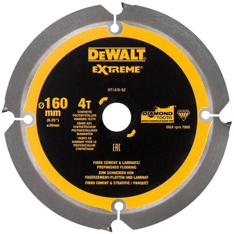 foto del prodotto dewalt accessori disco da taglio 160x20 mm, 4 denti dt1470