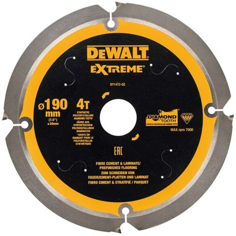 foto del prodotto dewalt accessori disco da taglio 190x30 mm, 4 denti dt1472