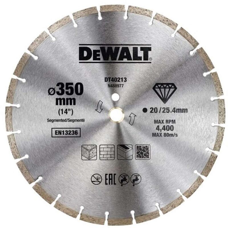 foto del prodotto dewalt accessori disco da taglio diamantato 350x25,4 mm dt40213