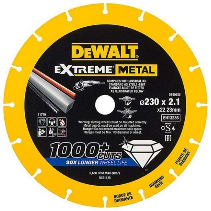 foto del prodotto dewalt accessori disco da taglio diamantato per metallo 150x22,2 mm dt40253