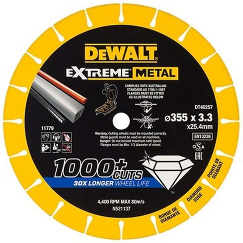 foto del prodotto dewalt accessori disco da taglio diamantato per metallo 355x25,4 mm dt40257