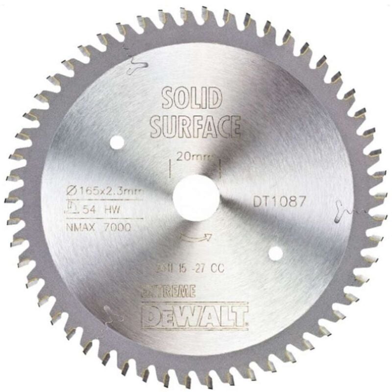 foto del prodotto dewalt accessori disco da taglio per legno, 165x20 mm, 54 denti dt1087
