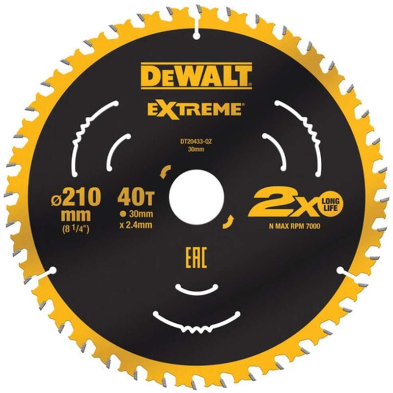 foto del prodotto dewalt accessori disco da taglio per legno, 210x30 mm, 44 denti dt20433