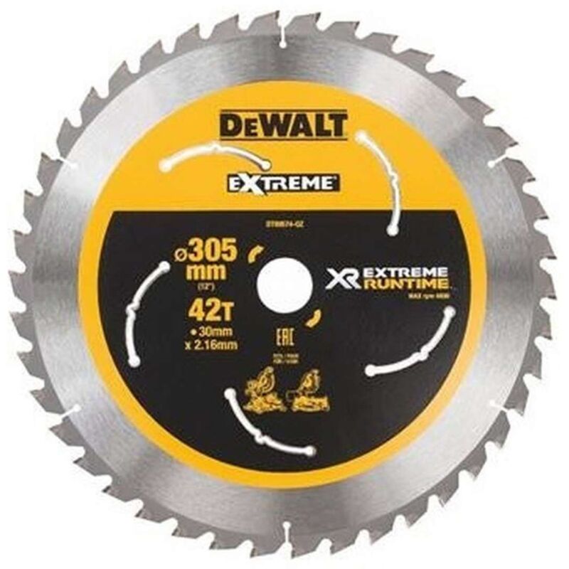 foto del prodotto dewalt accessori disco da taglio per sega per legno 305x30 mm, 42 denti dt99574