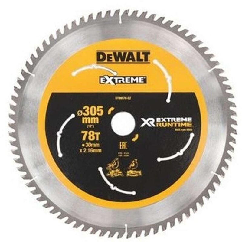 foto del prodotto dewalt accessori disco da taglio per sega per legno 305x30 mm, 78 denti dt99576