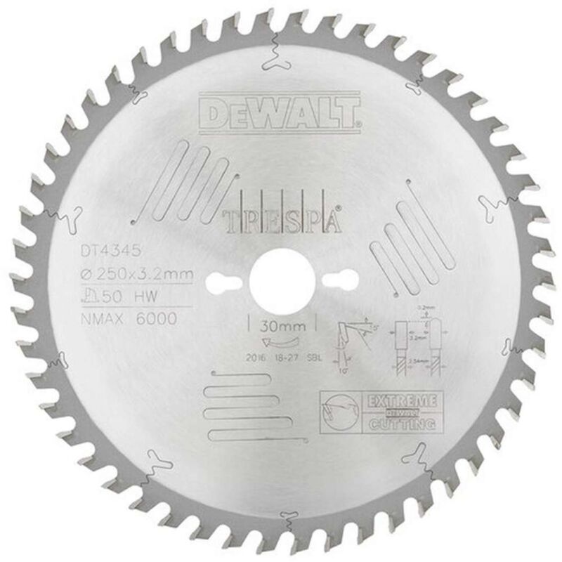 foto del prodotto dewalt accessori lama circolare 250x30 mm, 50 denti dt4345