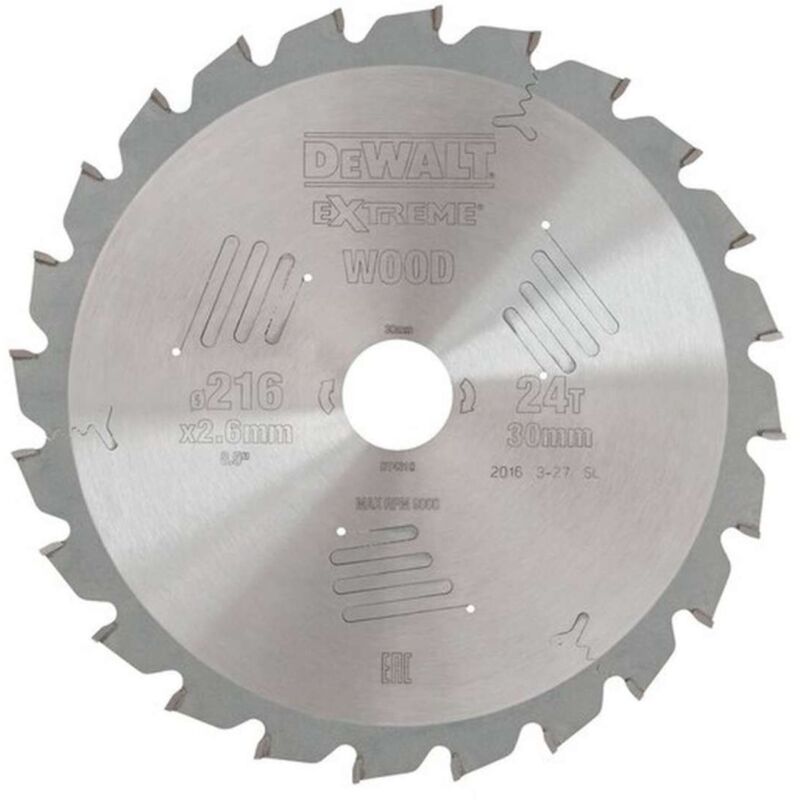foto del prodotto dewalt accessori lama circolare per legno 216x30 mm, 24 denti dt4310