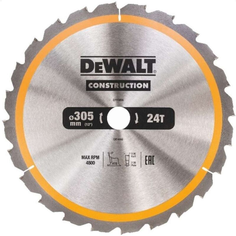 foto del prodotto dewalt accessori lama da sega 305x30 mm, 24 denti dt1958