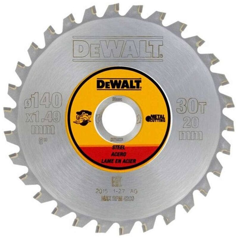 foto del prodotto dewalt accessori lama da sega per acciaio 140x20 mm, 30 denti dt1923