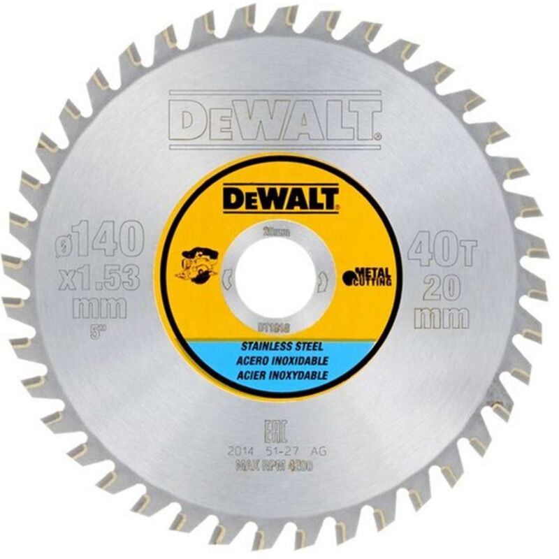 foto del prodotto dewalt accessori lama da sega per alluminio 140x20 mm, 40 denti dt1918