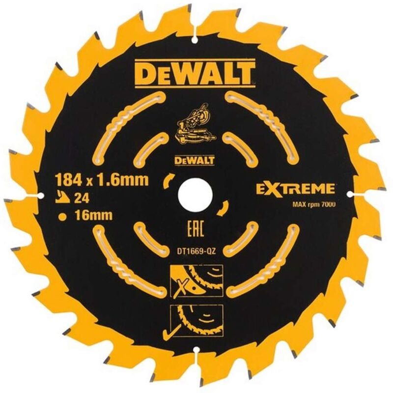 foto del prodotto dewalt accessori lama da taglio 184x16 mm, 24 denti dt1669