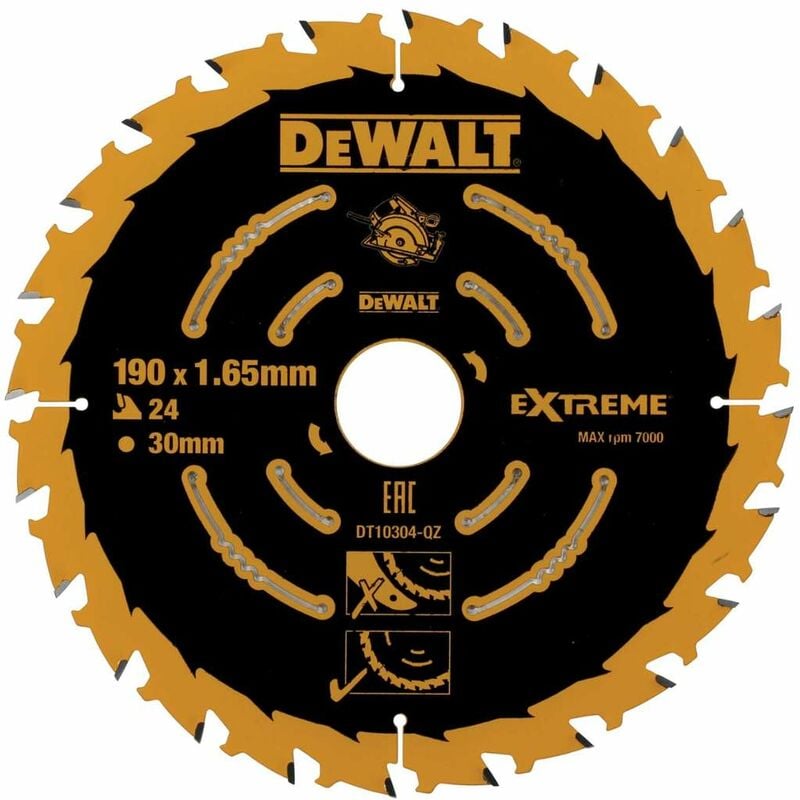 foto del prodotto dewalt accessori lama da taglio 190 x 30 mm, 24 denti dt10304