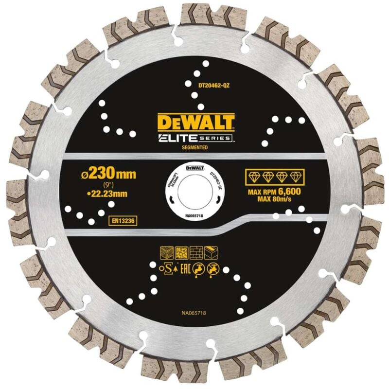 foto del prodotto dewalt accessori mola diamantata per materiali duri 230x22,23 mm dt20462