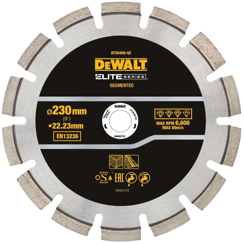 foto del prodotto dewalt accessori mola diamantata per materiali duri 230x22,23 mm dt20466