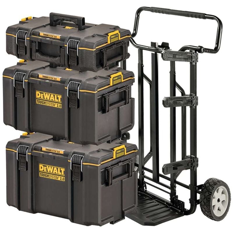 foto del prodotto dewalt accessori set carrello e 3 valigette portautensili tough system 2.0 dwst83401 1