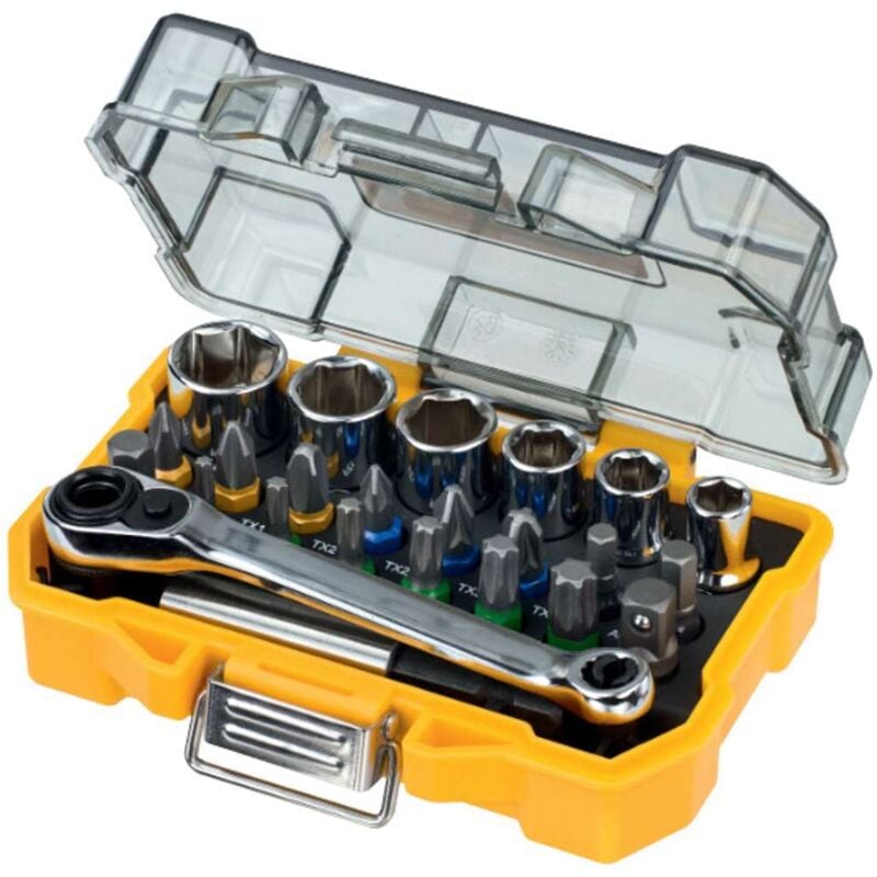 foto del prodotto dewalt accessori set da 24 chiavi a bussola e accessori per l avvitamento dt71516