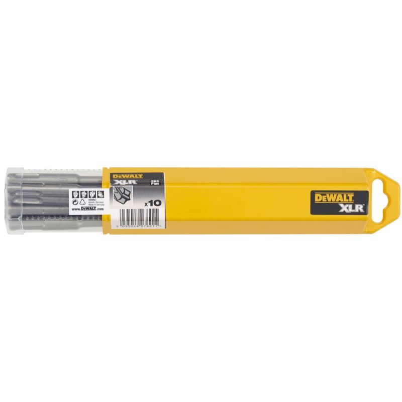 foto del prodotto dewalt accessori set di 10 punte da trapano per muratura sds plus, diametro 10 mm dt8968