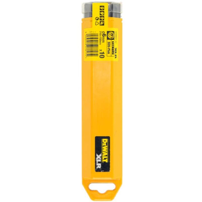 foto del prodotto dewalt accessori set di 10 punte da trapano sds plus per muratura, diametro 6 mm dt8957