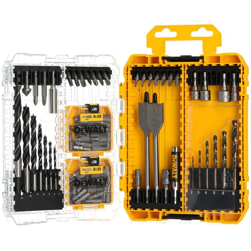foto del prodotto dewalt accessori set tough case di punte e inserti per trapano, 100 pz dt70785