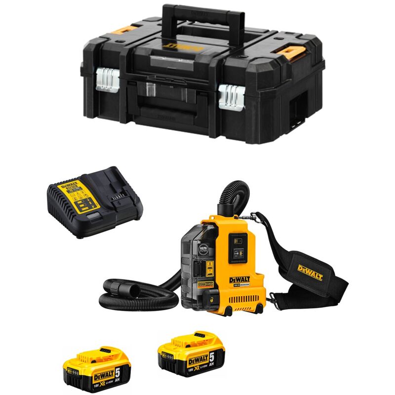 foto del prodotto dewalt aspirapolvere dwh161p2t 2 x 5,0 ah dcb115 tstak ii 
