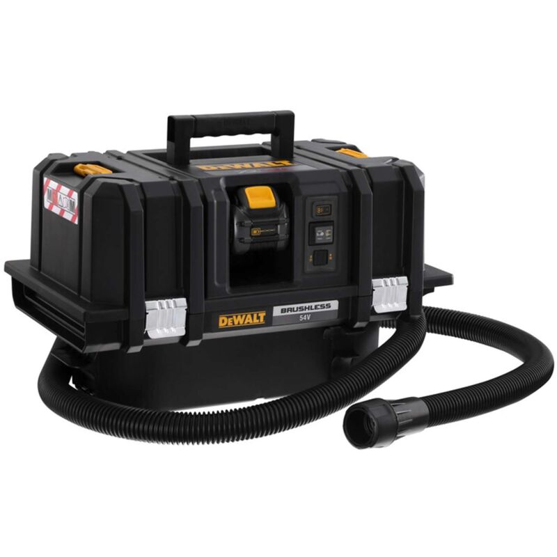 foto del prodotto dewalt aspirapolvere industriale aku 54v, 2 batterie flexvolt da 6,0 ah, caricabatterie dcv586mt2
