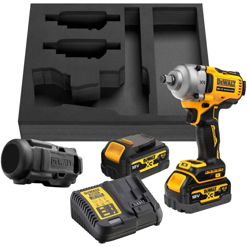 immagine 0 del prodotto dewalt avvitatore a impulsi a batteria dcf891p2g, 1 2 , 18v, 2x 5,0 ah e caricabatterie in tstak