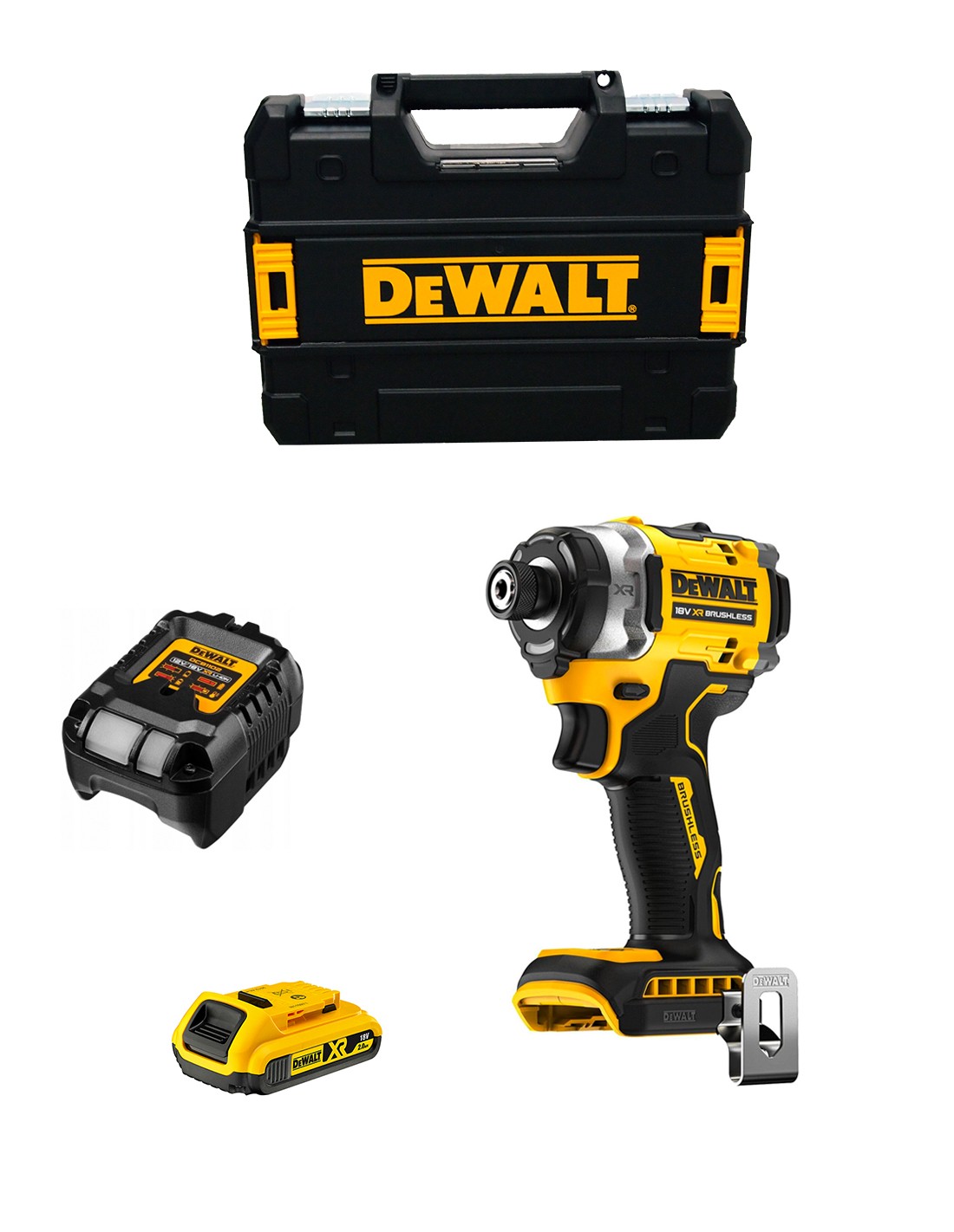 foto del prodotto dewalt avvitatore ad impulsi dcf860d1t 1 x 2,0 ah dcb1102 tstak ii 8435587930075