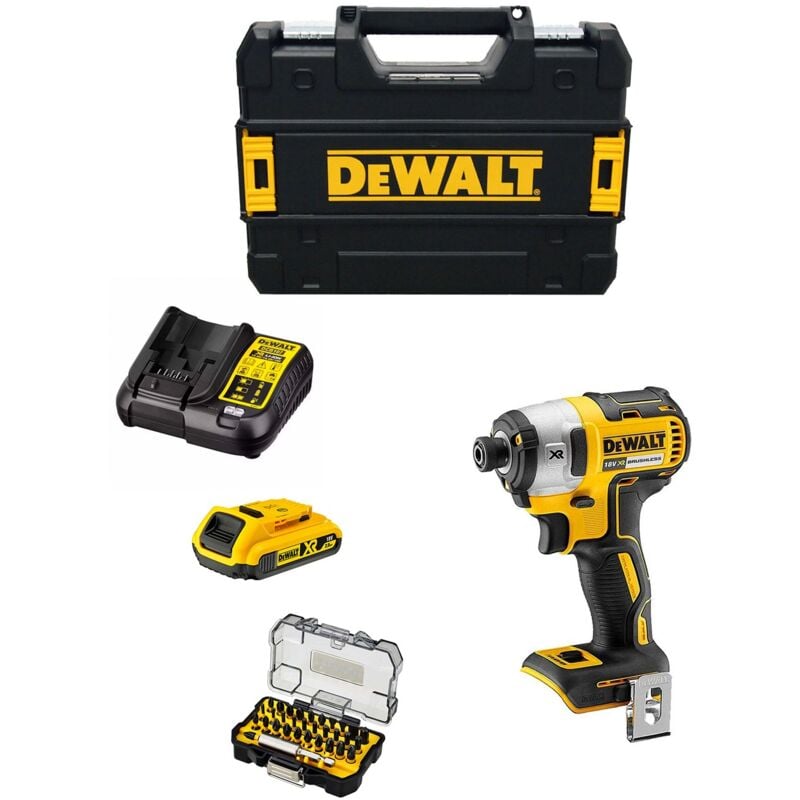 foto del prodotto dewalt avvitatore ad impulsi dcf887d1t 1 x 2,0 ah dcb107 tstak ii set di 32 bits avvitamento impact torsion
