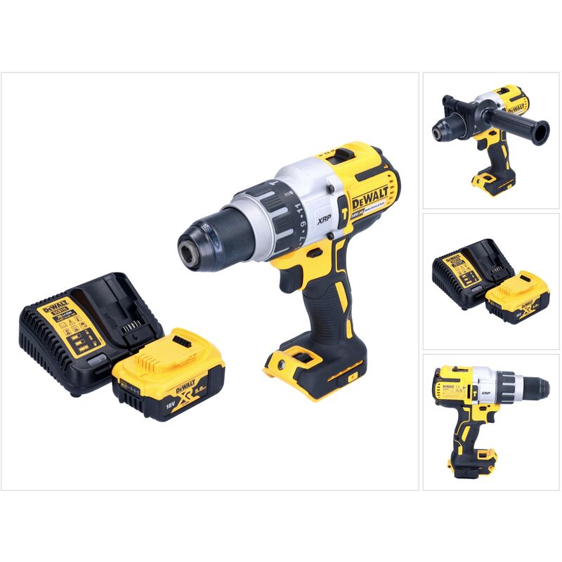 foto del prodotto dewalt dcd 996 p1 95nm brushless 18v cordless percussion drill driver 1x 5.0ah batteria caricabatterie