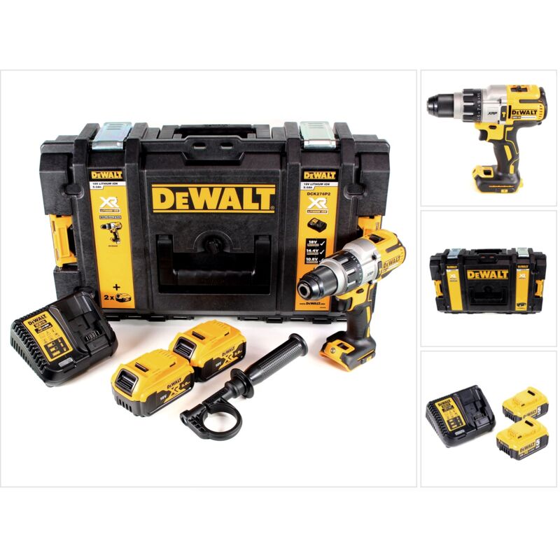 foto del prodotto dewalt dcd 996 p2 trapano avvitatore a percussione a batteria 18v 95nm brushless in valigetta toughbox 2x batterie 5,0 ah caricatore